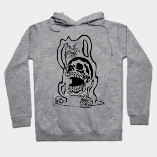 Smoking Skull Wasp Tattoo Hoodie